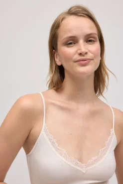 Camiseta interior tirantes bambú marfil