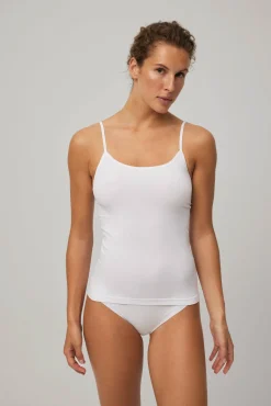 Camiseta interior tirante fino blanco