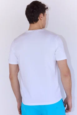 Camiseta manga corta estampado street art sockarrats blanco