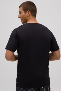 Camiseta manga corta estampada calavera