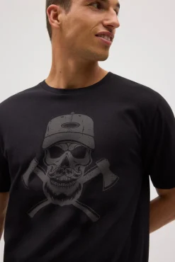 Camiseta manga corta estampada calavera