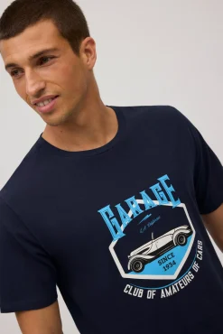 Camiseta manga corta estampada retro cars