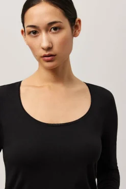 Camiseta manga larga algodón orgánico negra