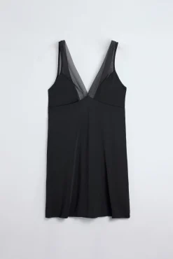 Camisón detalles tul negro