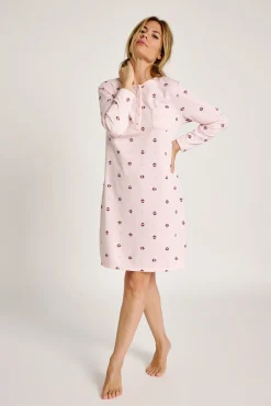 Camisón manga larga estampado rosa | MUYDEMI