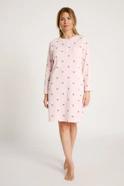 Camisón manga larga estampado rosa | MUYDEMI