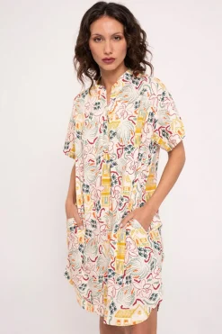 Camisón mujer abotonado estampado | MUYDEMI