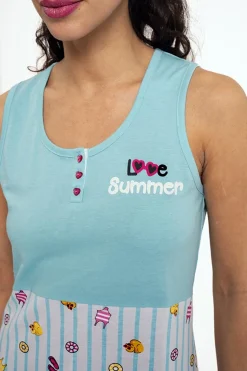 Camisón mujer algodón estampado veraniego | MUYDEMI