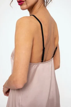 Camisón mujer corto satén rosa | MUYDEMI