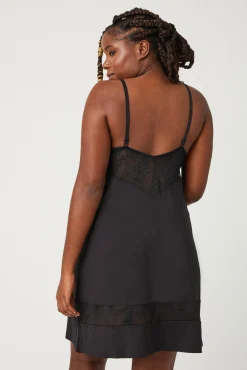 Camisón tejido microfibra negro
