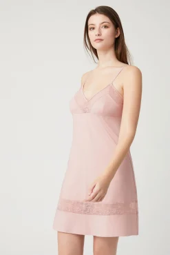 Camisón tejido microfibra rosa