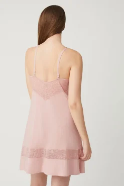 Camisón tejido microfibra rosa