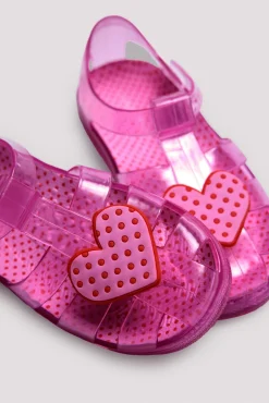 Cangrejeras de playa niña detalle corazón