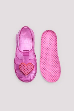 Cangrejeras de playa niña detalle corazón