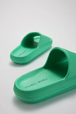 Chanclas de playa antideslizantes ligeras extra comfort verde