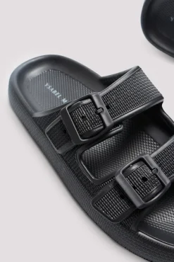 Chanclas de playa hebillas antideslizantes extra comfort negro