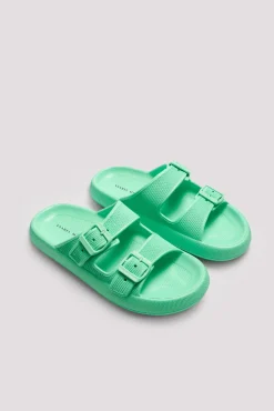 Chanclas de playa hebillas antideslizantes extra comfort verde