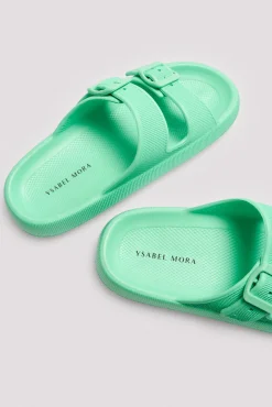Chanclas de playa hebillas antideslizantes extra comfort verde