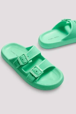Chanclas de playa hebillas antideslizantes extra comfort verde