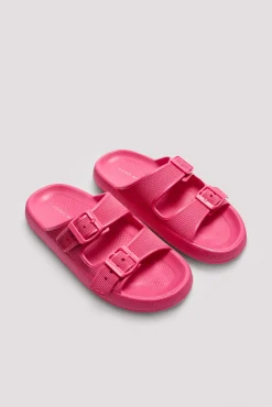Chanclas de playa hebillas antideslizantes extra comfort fucsia