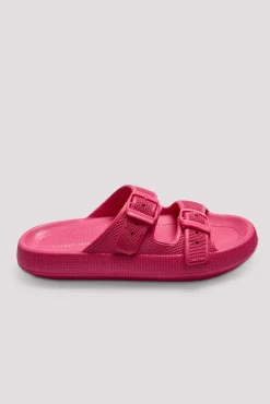Chanclas de playa hebillas antideslizantes extra comfort fucsia