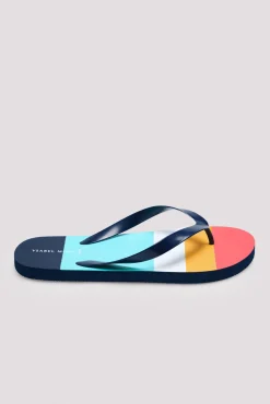 Chanclas estampado rayas colores