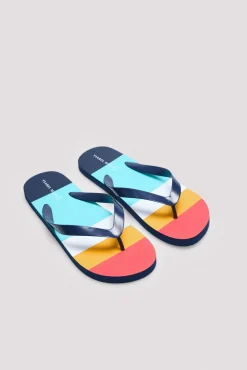 Chanclas estampado rayas colores