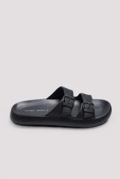Chanclas hebillas negro