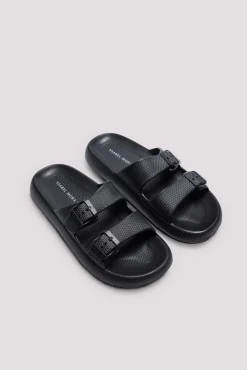 Chanclas hebillas negro