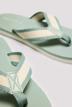 Chanclas hombre tiras de tela verde