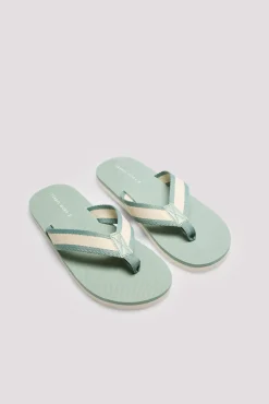 Chanclas hombre tiras de tela verde
