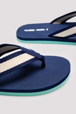 Chanclas hombre tiras de tela marino