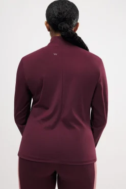 Chaqueta deportiva ajustada transpirable burdeos