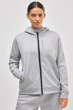 Chaqueta deportiva con capucha gris