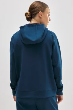 Chaqueta deportiva con capucha azul