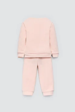 Conjunto bebé básico sudadera y jogger rosa