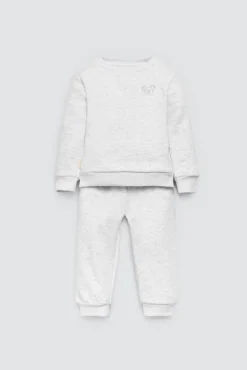 Conjunto bebé básico sudadera y jogger gris