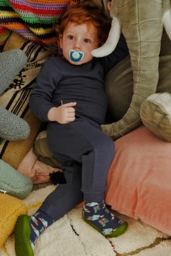 Conjunto bebé básico sudadera y jogger marino