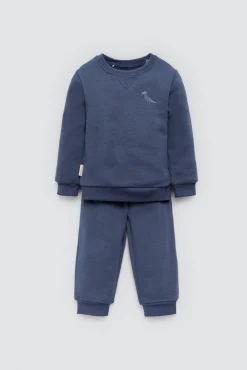Conjunto bebé básico sudadera y jogger marino