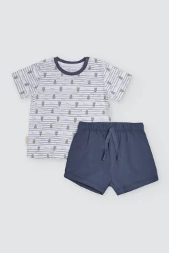 Conjunto bebé camiseta manga corta y short Crocodino