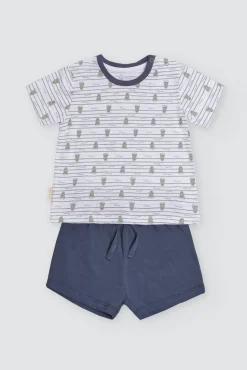 Conjunto bebé camiseta manga corta y short Crocodino