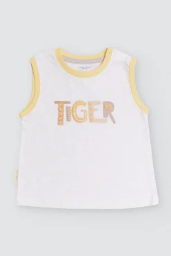 Conjunto bebé camiseta sin mangas Tiger y short