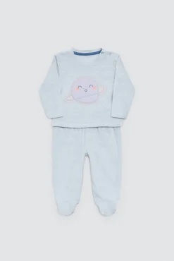 Conjunto bebé camiseta y polaina Baby Cosmos azul