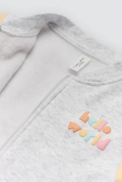 Conjunto bebé chaqueta y jogger Hello world