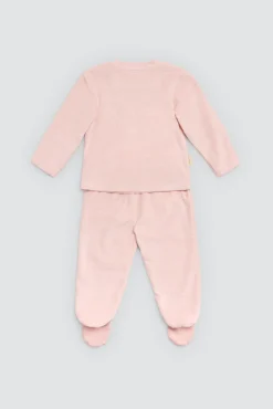 Conjunto bebé manga larga rosa Rainbowland