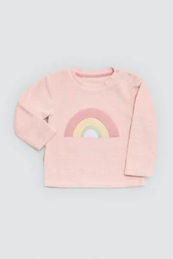 Conjunto bebé manga larga rosa Rainbowland