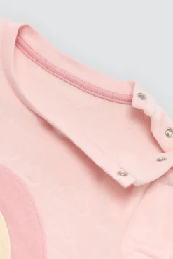 Conjunto bebé manga larga rosa Rainbowland