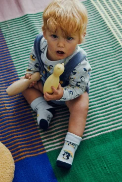 Conjunto bebé peto corto y camiseta manga larga Penguin Toy