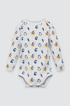 Conjunto bebé peto corto y camiseta manga larga Penguin Toy