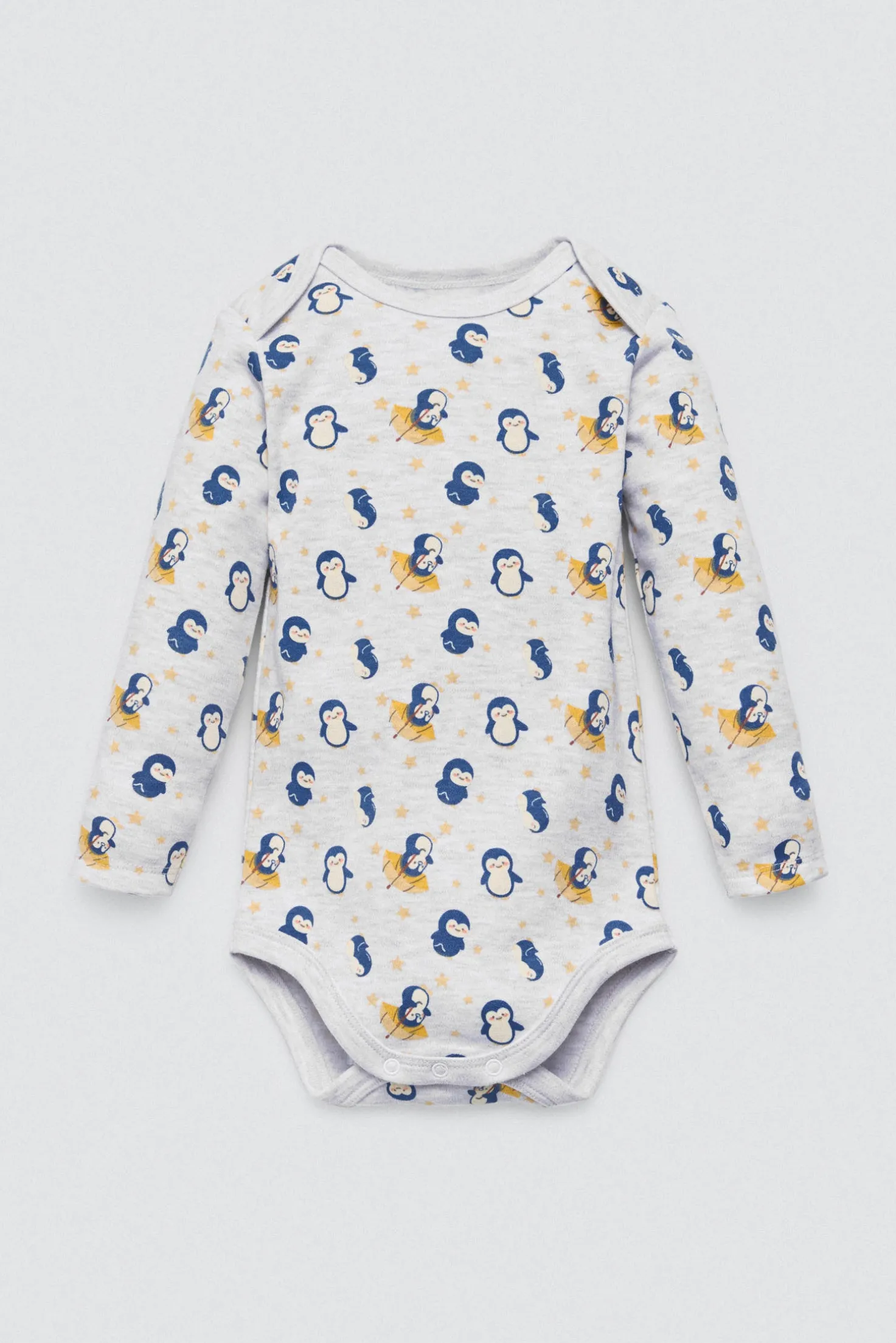 Conjunto bebé peto corto y camiseta manga larga Penguin Toy